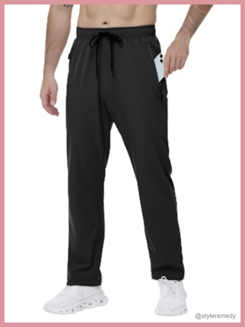 Men's Lightweight Quick Dry Hiking Pants with Zipper Pockets, Stretch Athletic